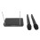 Dual Wireless Microphone System VHF LED Display EU Plug 1