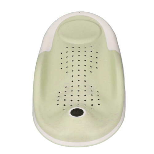 Foldable Baby Bath Support with Thermometer, Green, 53x27.5cm 2