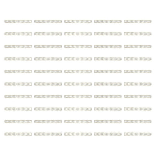 50Pcs 19mm Light Gold Spiral Binding Coils 180 Sheets Capacity 1