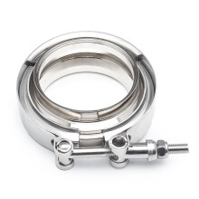 Stainless Steel Exhaust Down Pipe With VBand Clamp Wastegate Kit, Male Female Flange, 2.5 3 3.5 4 Inch Sizes
