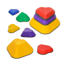 Juego de 6 piedras de equilibrio con forma de corazón para niños, ideal para desarrollar habilidades