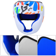Hochwertiger PU-Kinderhelm, Größe S, weiß, für Boxen und Taekwondo