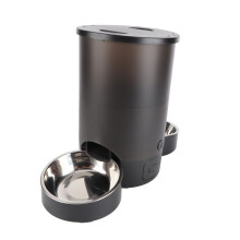Automatischer Katzenfutterautomat (3 Liter) mit Fernbedienung, Schwarz, 39,5 x 18 x 27,5 cm