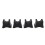 Support de câble HiFi en aluminium antichoc, 4 pièces, noir 2