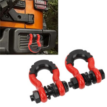2PCS D Ring Shackles 3/4 Inch with 7/8in Pin 2.7T Recovery Tow Accessories