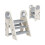Foldable Kids Step Stool with Handle - Adjustable Height Non-Slip Grey Plastic Safe Lightweight and 2