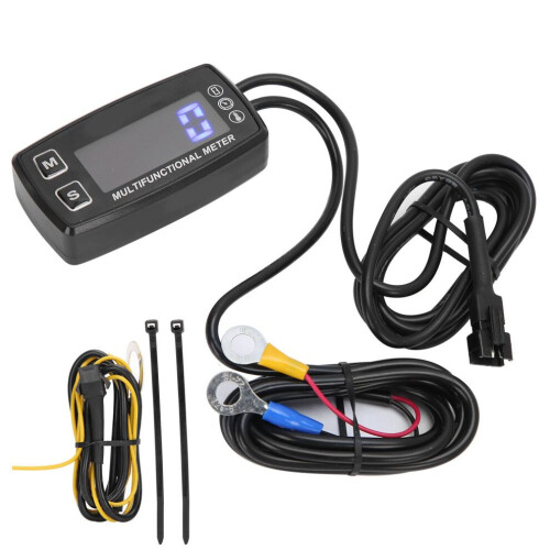 LED Digital Tachometer Hour Meter Temp Gauge for 2/4 Stroke Engines 1