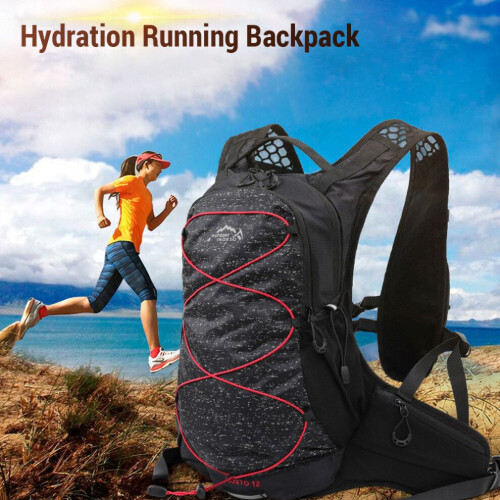 Hydration Running Backpack Cycle Breathable Ultralight Riding Bag with 2L Water Bladder
