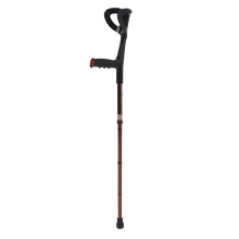 Muleta de codo plegable de aluminio (100-110 cm, antideslizante, color café)