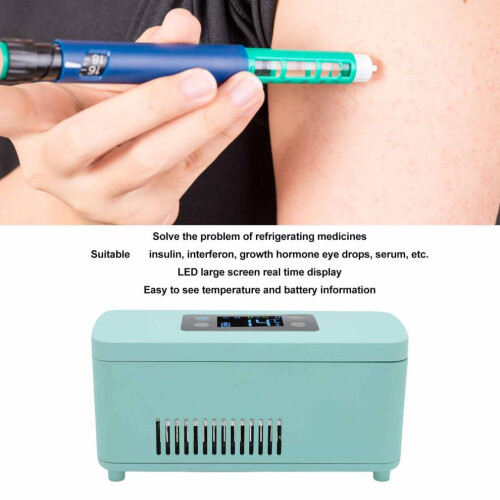 Insulin-Kühlbox mit USB-Ladeanschluss, Grün, 2-18 C 2
