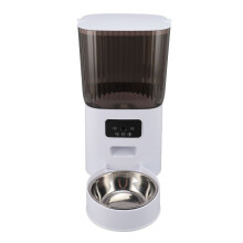 Multifunktionaler Futterautomat für Haustiere, 5-Liter-Edelstahlnapf, mit Kamera, für Katzen und Hunde