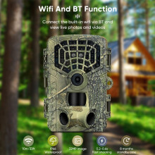 4K 32MP WiFi wildcamera met nachtzicht, waterdicht, 13,7 cm, camouflage