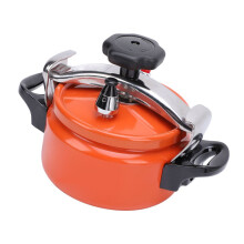 Stor 1,5L orange aluminiumlegering dubbelbottnad tryckkokare för gasspisar