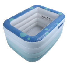 Aufblasbares grünes Babybecken, 1,2 m, 4-lagig, faltbar, dicker Boden