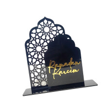 Acrylic Decors Intricate Ornament Castle Shape Religious-D