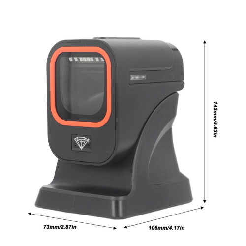 Desktop 2D & 1D Barcode Scanner with Auto Sensing, USB, Windows & Android Compatible 1