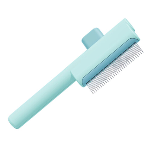 Rounded Teeth Pet Comb Grooming Tooth-Blue Long and short tooth