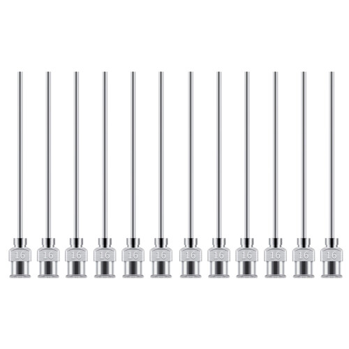 Pack of 12 Dispensing Needle Adhesive Application Tips-16G