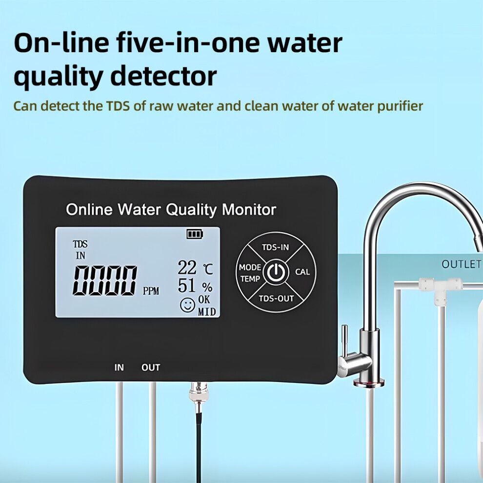 Testeur De Dureté D'eau Numérique TDS - Portable, écran LCD, Mesure TDS Et Conductivité - Pour Eau Potable, Aquarium, Piscine, Hydroponie - 4