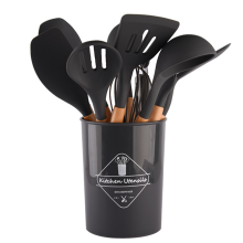 Conjunto de utensílios de cozinha gourmet, utensílios de silicone antiaderentes e resistentes ao calor, livres de BPA (verde)
