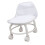 Silent Mini Rolling Stool Gray Transparent Acrylic Back Support Seat 1