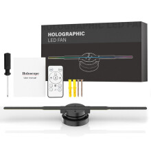 PD42 3D-hologramprojektor med fläktdisplay HD LED-skylt 16 GB fjärrkontroll