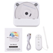 Draagbare Bluetooth-cd-speler met afstandsbediening, 32 GB USB-stick en led-scherm.