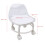 Silent Mini Rolling Stool Gray Transparent Acrylic Back Support Seat 2