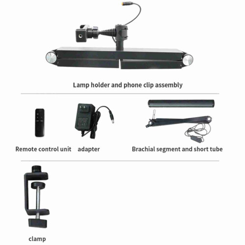 Kit d'éclairage LED complet 30W avec télécommande et support pour téléphone pour le streaming 1