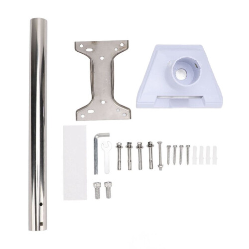 Heavy Duty Adjustable Pipe Mount for Gen 3 V3 Satellite Dish, White 2