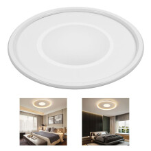 Dimbar rund LED-taklampa 110-265V App-styrd Vit ram