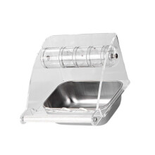 Acrylic Bird Feeding Station with Antispill Designs Bird Cage-L