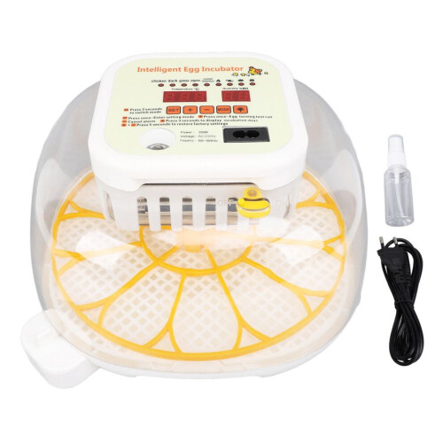 12 Egg Incubator 220V LED Temp Control ABS Automatic Turning EU Plug 1