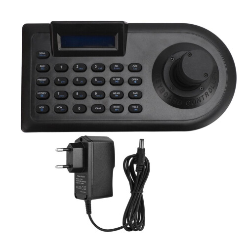 Multifunctional PTZ Camera Controller Keyboard with LCD, RS485/232, 32 DVR, 256 Dome, 3D Joystick, EU 1