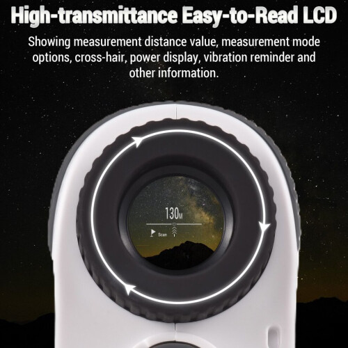 6x Laser Rangefinder with Slope & Flagpole Lock, 1000m 1