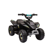 Coche eléctrico para niños de 6 V con marcha adelante y atrás, color negro, para niños de 18 a 36 meses