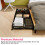 2 Pack Under Bed Storage Bin with Wheels, 62.6x42.3x15.8cm, Black/White 3
