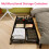 2 Pack Under Bed Storage Bin with Wheels, 62.6x42.3x15.8cm, Black/White 2