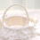 Lace Ruffle Wedding Baskets Bowknot Flower Baskets for Wedding 4