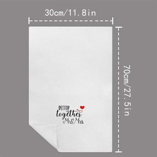 Heart Patterneds Cotton Towels for Couples Bathroom Kitchen-B 2