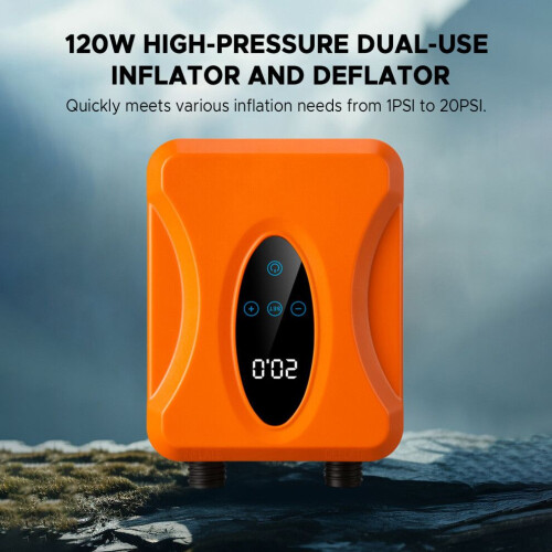 Portable SUP Pump with LED Light, Touchscreen, 20PSI, 18.5x15cm 2