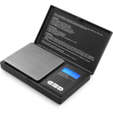 Kompakt digital gramvekt for smykker, mynter, urter og mer, 200 g x 0,01 g, presisjonslommevekt med bakgrunnsbelyst LCD-skjerm, tarafunksjon og
