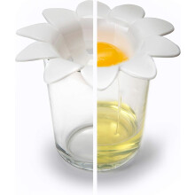 Müheloser Eigelbtrenner, floraler Eierentferner für die Küche, saubere und einfache Anwendung, Backutensilien aus robustem Kunststoff, langlebiges