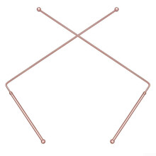 Copper Dowsing Rods 2Piece Set, 99.9% Copper, With Bag, Ghost Hunting, Water Locating, Lost Item Locator, Yes/No