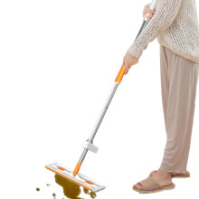 Microfiber Flat Mop Wet/Dry, Telescopic Handle For Hardwood And Laminate Floors, Kitchen & Bathroom, Commercial Use