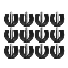 12Stk ABS Stahl C-Klammern Für Gehstock Höhenverstellung Clips