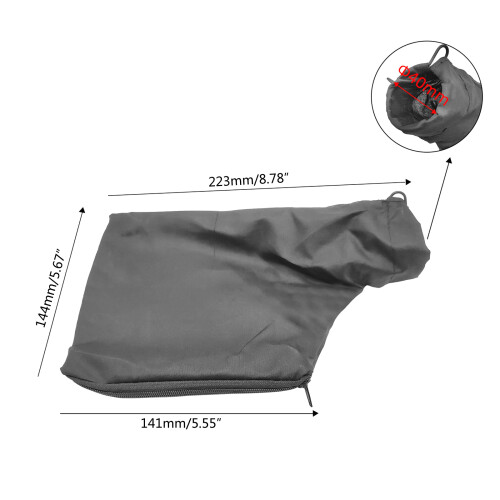 for Miter Saw 255 Dust Collection Bag with Zipper Wired 2