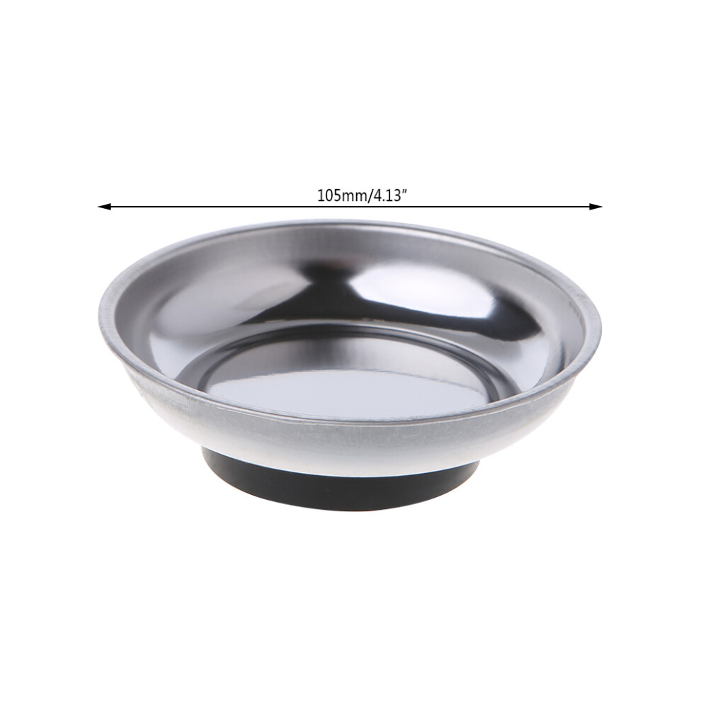 Round Magnetic Parts Tray Bowl Dish Stainless Steel-4 Inch 7754000755561
