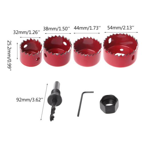 6Pcs Hole Circular Saw Set Drill Bit Cutting Cutter Round-black 2