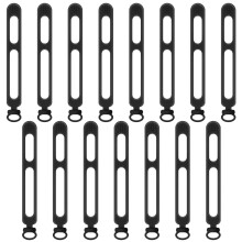 15pcs Silicone Cable Ties, Cord Organizer Wrap,Reusable Silicone Cable Straps,Cable Cord Organizers for Earphone Phone Charger Cable,Cable